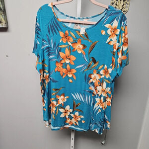 Westport top tropical floral size 2x